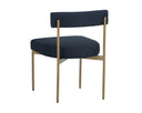 SENECA DINING CHAIR - ANTIQUE BRASS ARENA NAVY