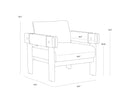 CARMICHAEL LOUNGE CHAIR - NUBUCK COCOA LEATHER