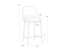RADELLA COUNTER STOOL - BERGEN TAUPE