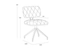 VIRTU SWIVEL DINING CHAIR - BRAVO COGNAC