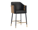 CARTER COUNTER STOOL - NAPA BLACK NAPA COGNAC