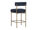 SENECA COUNTER STOOL - ANTIQUE BRASS ARENA NAVY