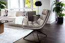KELLER SWIVEL LOUNGE CHAIR - MISSOURI STONE LEATHER