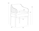 TOVA DINING ARMCHAIR - Default Title