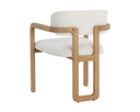 MADRONE DINING ARMCHAIR - RUSTIC OAK HEATHER IVORY TWEED