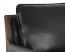 MAUTI ARMCHAIR - DISTRESSED BROWN CORTINA BLACK LEATHER