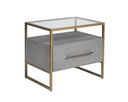 VENICE NIGHTSTAND - GREY SHAGREEN