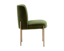 RICHIE DINING CHAIR - ANTIQUE BRASS FOREST GREEN