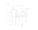 RICHIE DINING ARMCHAIR - ANTIQUE BRASS DANNY NAVY
