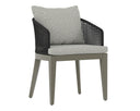 CAPRI DINING ARMCHAIR - SMOKE GREY COPACABANA MARBLE
