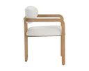 MADRONE DINING ARMCHAIR - RUSTIC OAK HEATHER IVORY TWEED