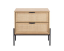 AVIDA NIGHTSTAND - BLACK RUSTIC OAKNATURAL