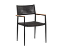 NAVA STACKABLE DINING ARMCHAIR - BLACK