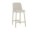 ZEKE COUNTER STOOL - ANTIQUE BRASS BERGEN IVORY