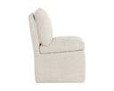 GLENROSE WHEELED DINING CHAIR - EFFIE LINEN