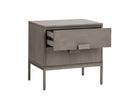 JADE NIGHTSTAND - ANTIQUE SILVER ASH GREY
