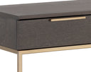 REBEL CONSOLE TABLE WITH DRAWERS - GOLD CHARCOAL GREY