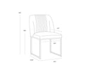 NEVIN DINING CHAIR - POLO CLUB MUSLIN