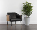 CARTER LOUNGE CHAIR - NAPA BLACK NAPA COGNAC