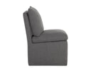 GLENROSE WHEELED DINING CHAIR - EFFIE SMOKE