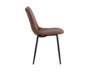 DREW DINING CHAIR - BLACK BRAVO COGNAC