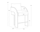 BAZ COUNTER STOOL - NAPA BLACK