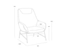 LUCIER LOUNGE CHAIR - BELFAST HEATHER GREY BRAVO ASH