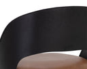 DEZIRAE COUNTER STOOL - BLACK COGNAC LEATHER