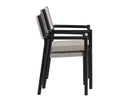 KAVALA STACKABLE DINING ARMCHAIR - CHARCOAL
