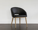 THATCHER DINING ARMCHAIR - BLACK ANTIQUE GREY