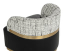 BRINDA SWIVEL LOUNGE CHAIR - BRAVO BLACK HALTON BIRCH