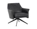 CROSBY SWIVEL LOUNGE CHAIR - ALPINE BLACK LEATHER