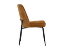 ZEKE DINING CHAIR - BLACK BERGEN MARMALADE