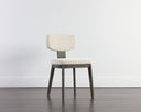 RICKETT DINING CHAIR - DARK BROWN DOVE CREAM