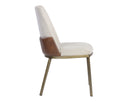 MARIE DINING CHAIR - BELFAST OATMEAL BRAVO COGNAC