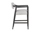 KEAGAN COUNTER STOOL - SALOON LIGHT GREY LEATHER