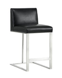 DEAN COUNTER STOOL - STAINLESS STEEL CANTINA BLACK