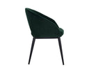 THATCHER DINING ARMCHAIR - BLACK DEEP GREEN SKY