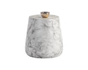 Delmor End Table - MARBLE LOOK WHITE