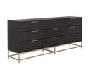 Calden Dresser - LARGE GOLD CHARCOAL GREY