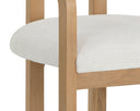 MADRONE DINING ARMCHAIR - RUSTIC OAK HEATHER IVORY TWEED