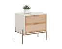 AVIDA NIGHTSTAND - CHAMPAGNE GOLD CREAMNATURAL