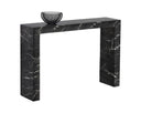 AXLE CONSOLE TABLE - MARBLE LOOK BLACK