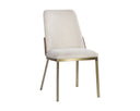 MARIE DINING CHAIR - BELFAST OATMEAL BRAVO COGNAC