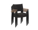 NAVA STACKABLE DINING ARMCHAIR - BLACK