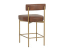 SENECA COUNTER STOOL - ANTIQUE BRASS BRAVO COGNAC