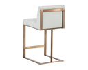 DEAN COUNTER STOOL - ANTIQUE BRASS CANTINA WHITE