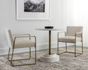 MARLOWE BISTRO TABLE - ANTIQUE BRASS WHITE 275