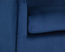HAZEL SWIVEL LOUNGE CHAIR - GOLD NAVY BLUE SKY