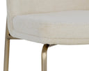 ZEKE DINING CHAIR - ANTIQUE BRASS BERGEN IVORY